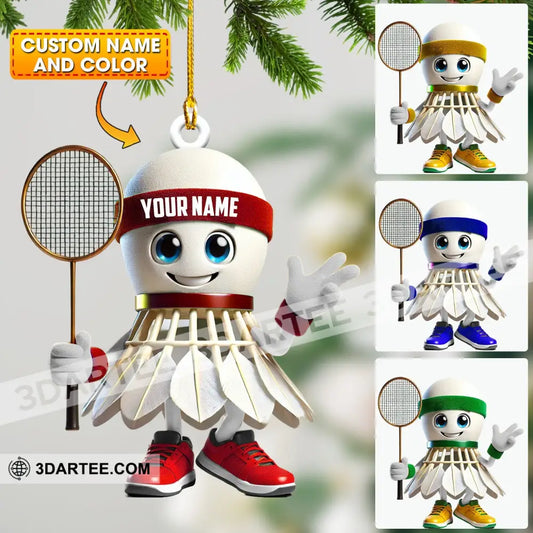 Badminton Christmas Ornament Personalized Ornament 3.54’’ / 1 Ornament Ornament