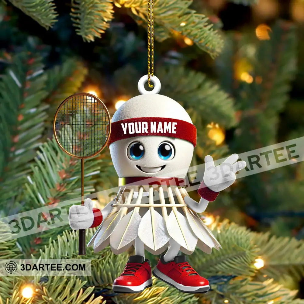 Badminton Christmas Ornament Personalized Ornament Ornament