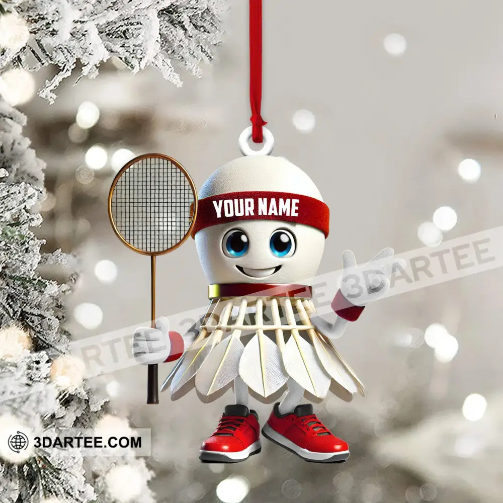 Badminton Christmas Ornament Personalized Ornament Ornament