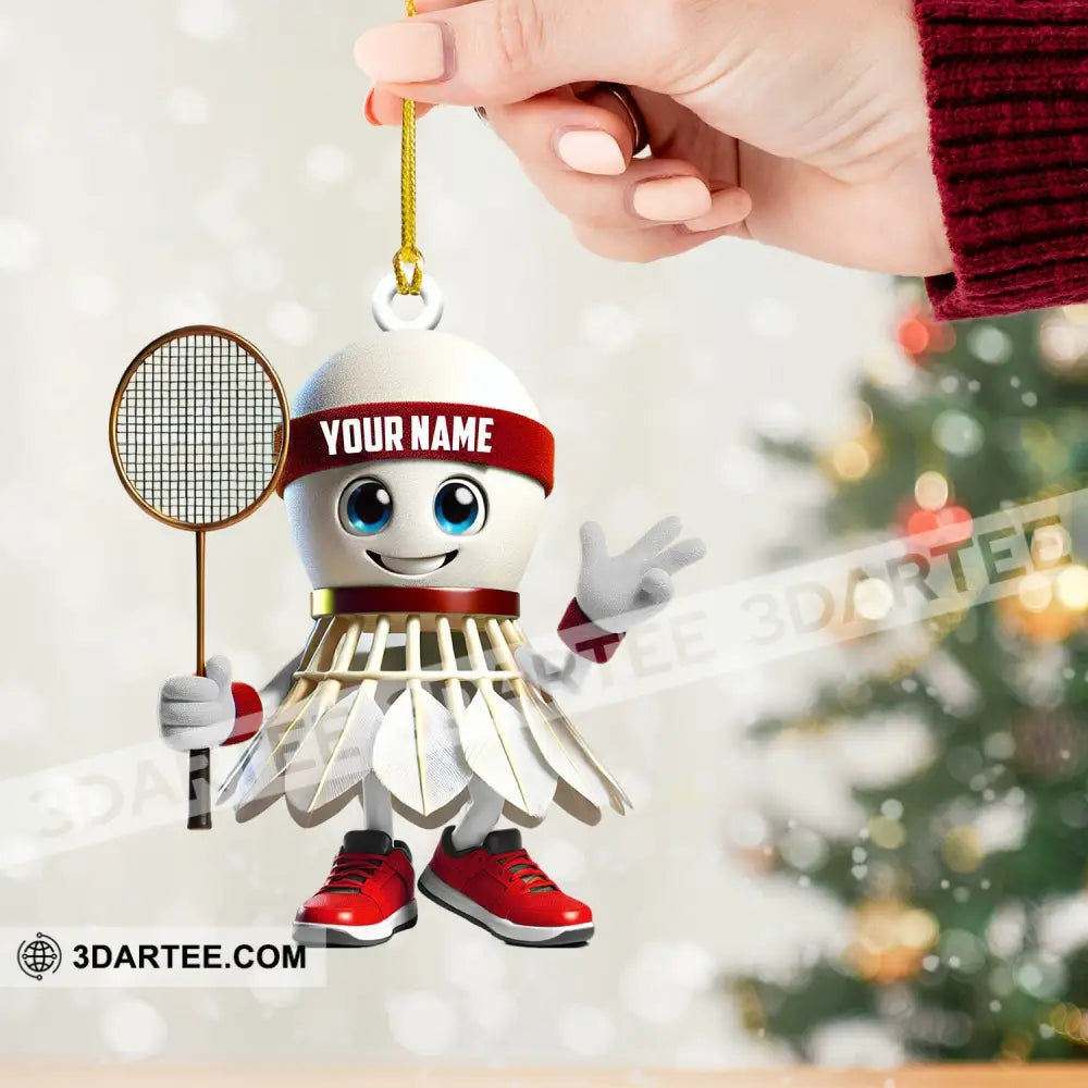 Badminton Christmas Ornament Personalized Ornament Ornament