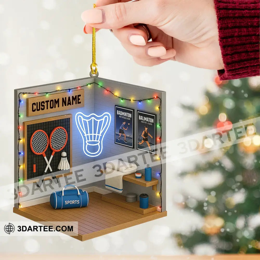 Badminton Home Decor Christmas Ornament Personalized Ornament Ornament