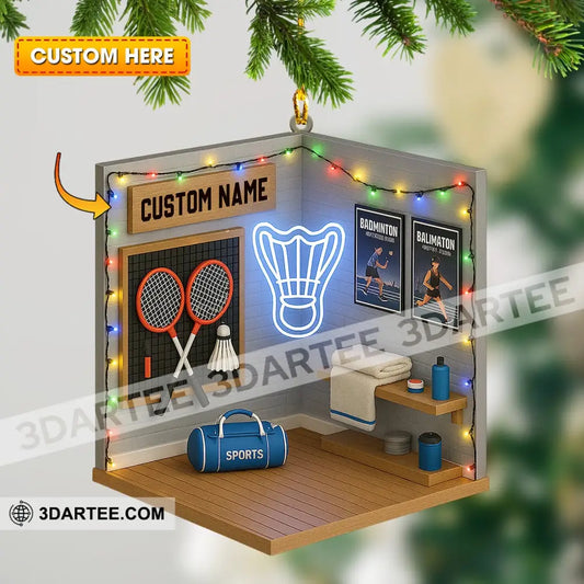 Badminton Home Decor Christmas Ornament Personalized Ornament 3.54’’ / 1 Ornament Ornament