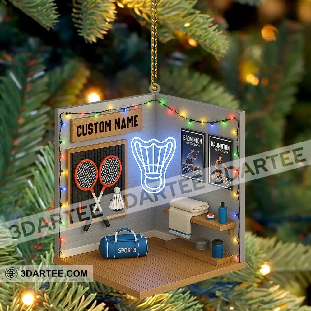 Badminton Home Decor Christmas Ornament Personalized Ornament Ornament