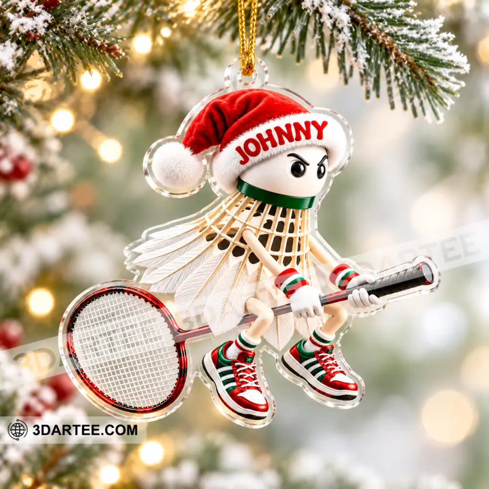 Badminton Home Decor Christmas Ornament Personalized Ornament - Ornament