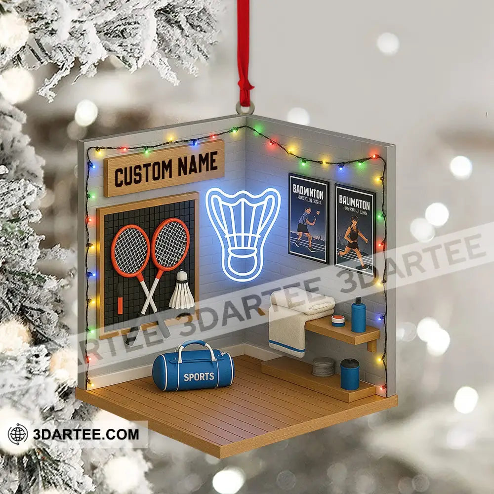 Badminton Home Decor Christmas Ornament Personalized Ornament Ornament