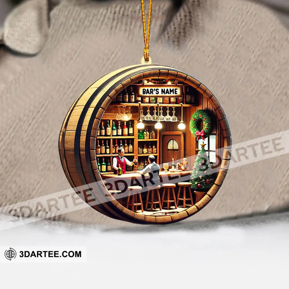 Bar Home Decor Christmas Ornament Personalized Ornament Ornament