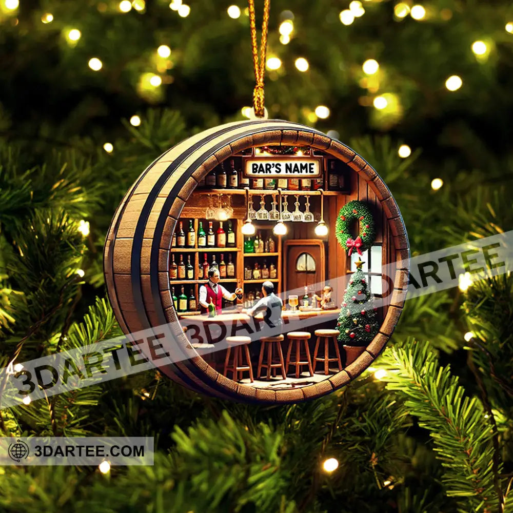 Bar Home Decor Christmas Ornament Personalized Ornament Ornament