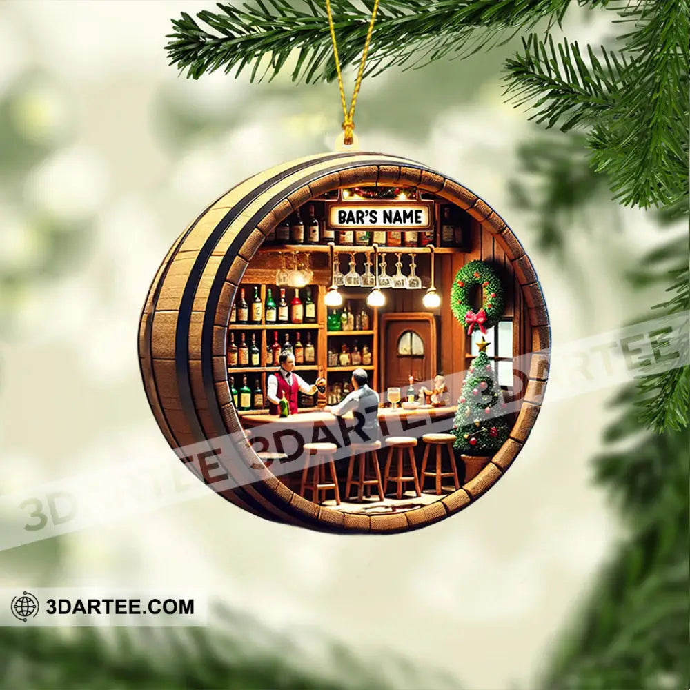 Bar Home Decor Christmas Ornament Personalized Ornament Ornament