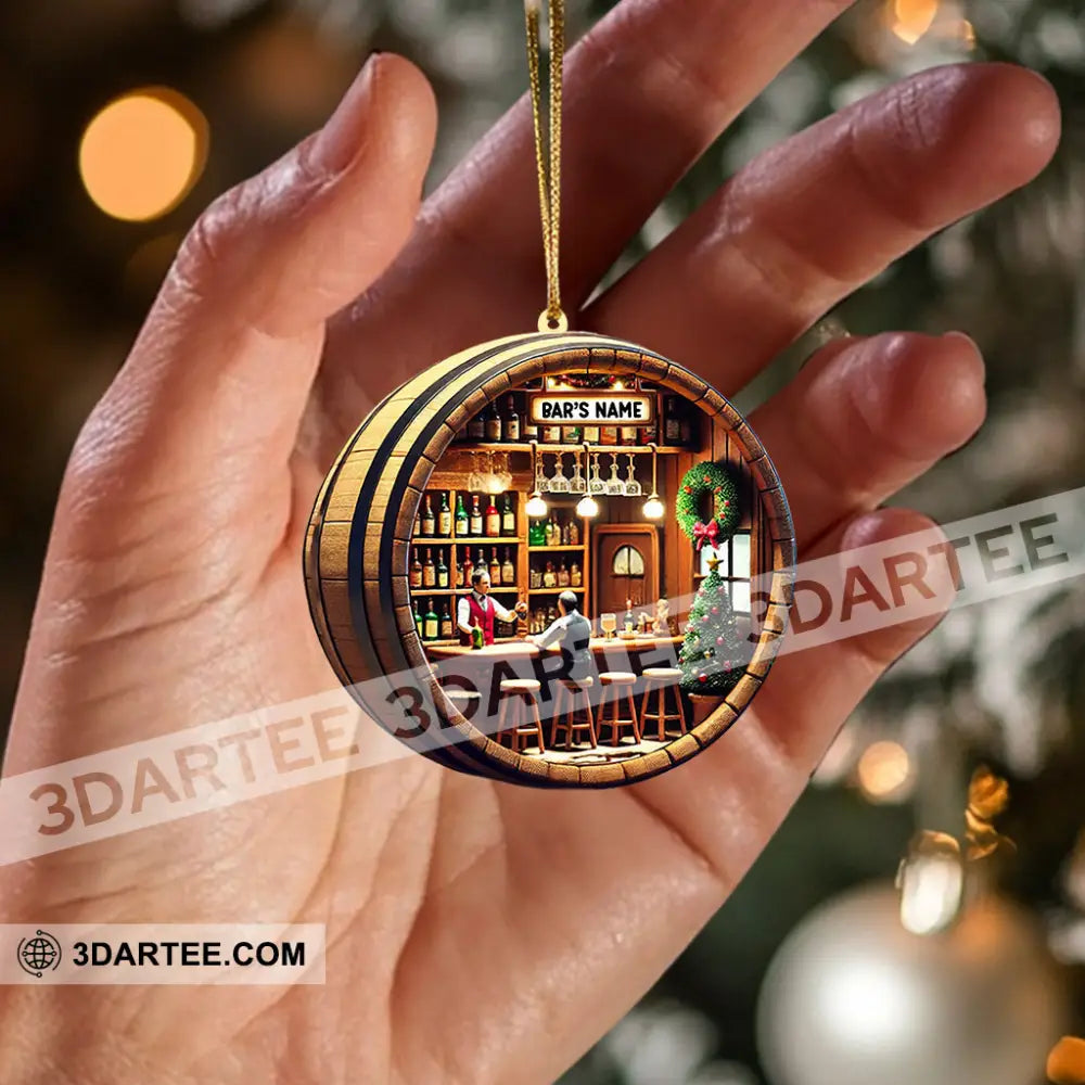 Bar Home Decor Christmas Ornament Personalized Ornament Ornament