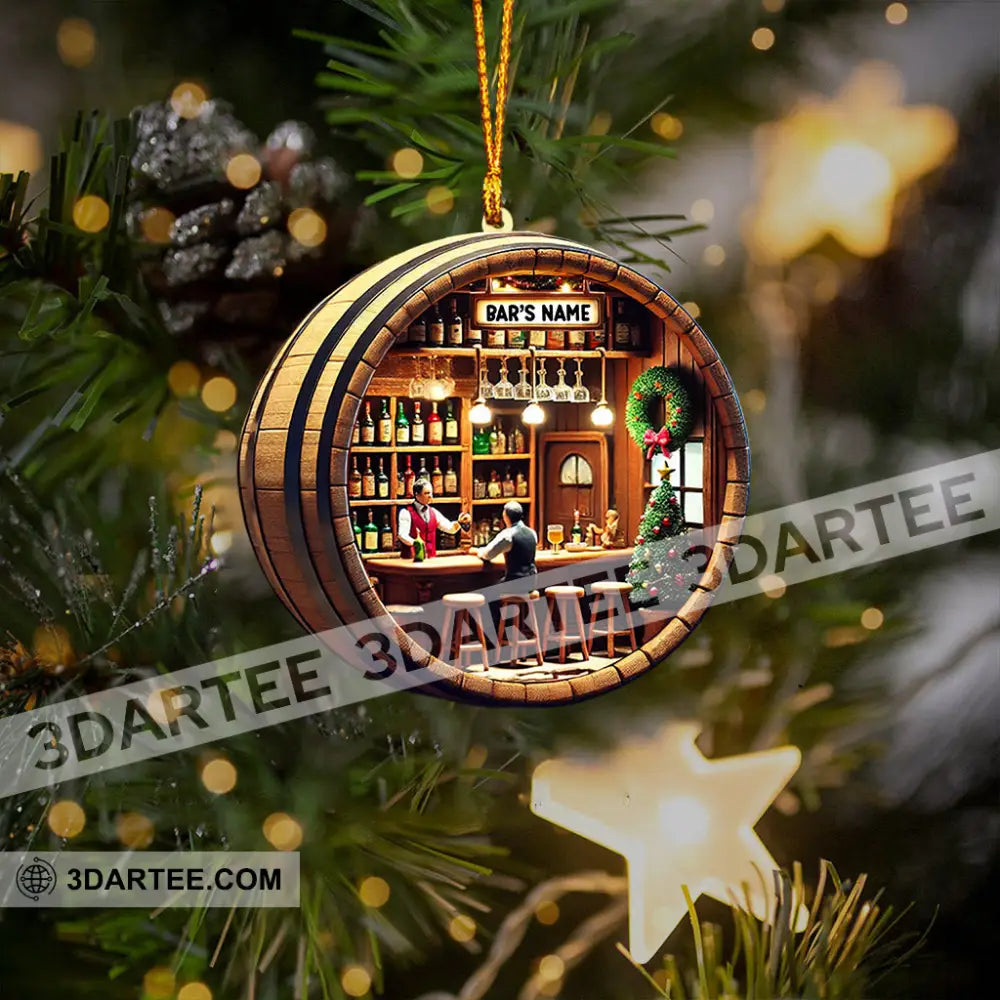 Bar Home Decor Christmas Ornament Personalized Ornament Ornament