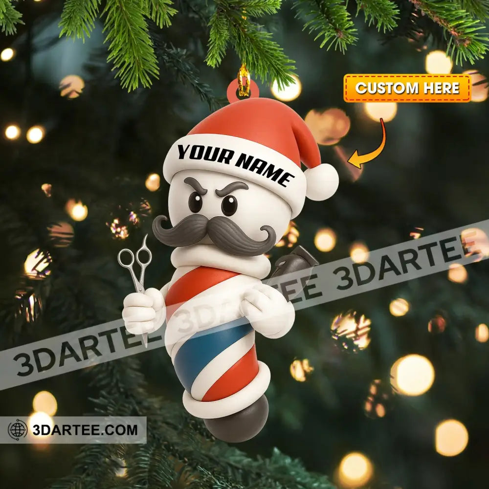 Barber Christmas Home Decor Christmas Ornament Personalized Ornament 3.54’’ / 1 Ornament Ornament