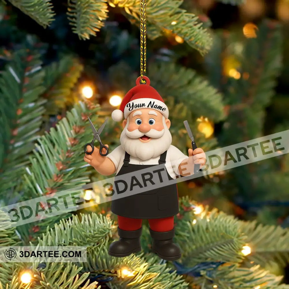 Barber Santa Home Decor Christmas Ornament Personalized Ornament Ornament