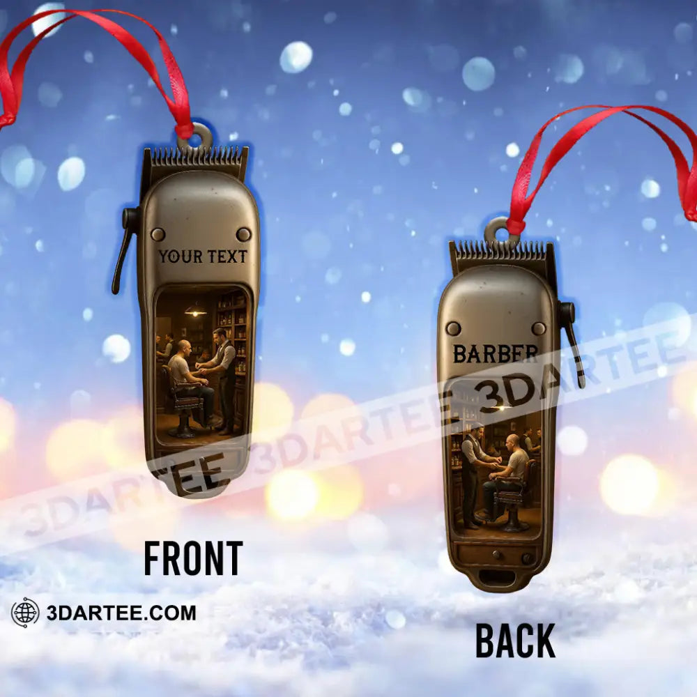 Barber Shop Home Decor Christmas Ornament Personalized Ornament Ornament