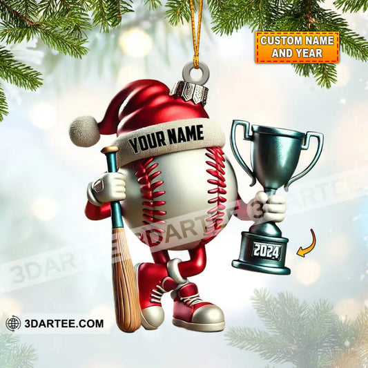 Baseball Champion Christmas Ornament Personalized Ornament 3.54’’ / 1 Ornament Ornament