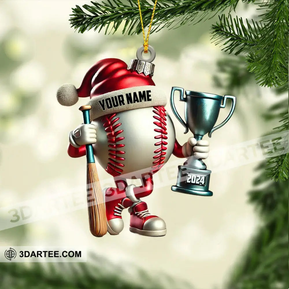 Baseball Champion Christmas Ornament Personalized Ornament Ornament