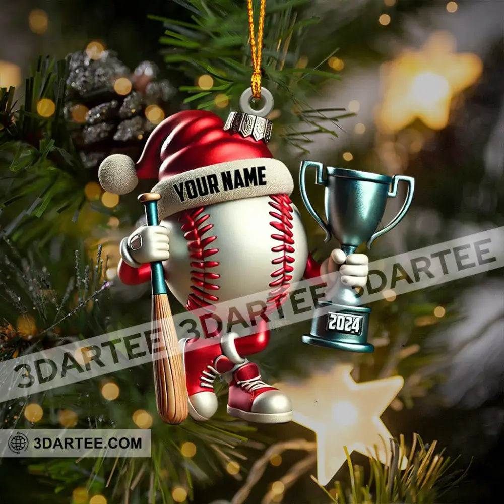 Baseball Champion Christmas Ornament Personalized Ornament Ornament