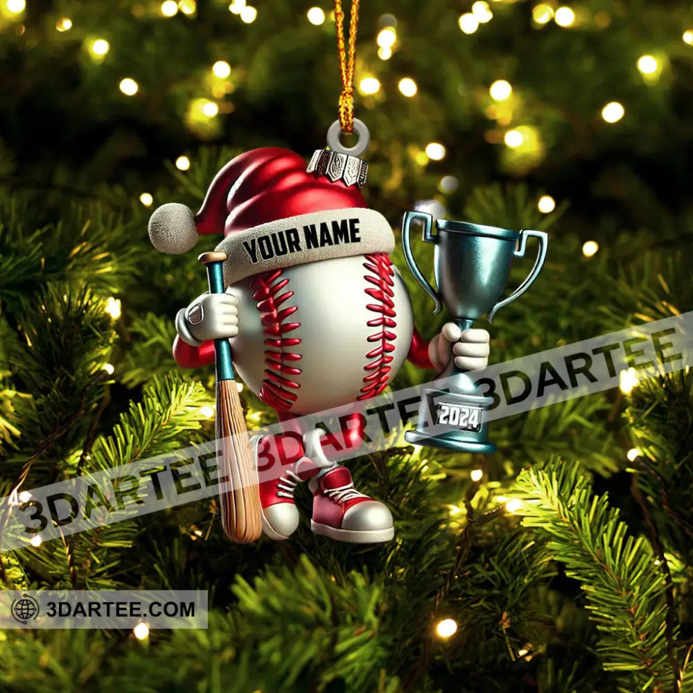 Baseball Champion Christmas Ornament Personalized Ornament Ornament