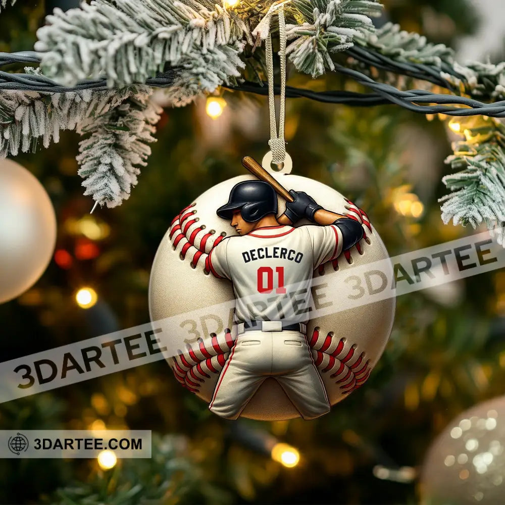 Baseball Christmas Home Decor Christmas Ornament Personalized Ornament Ornament