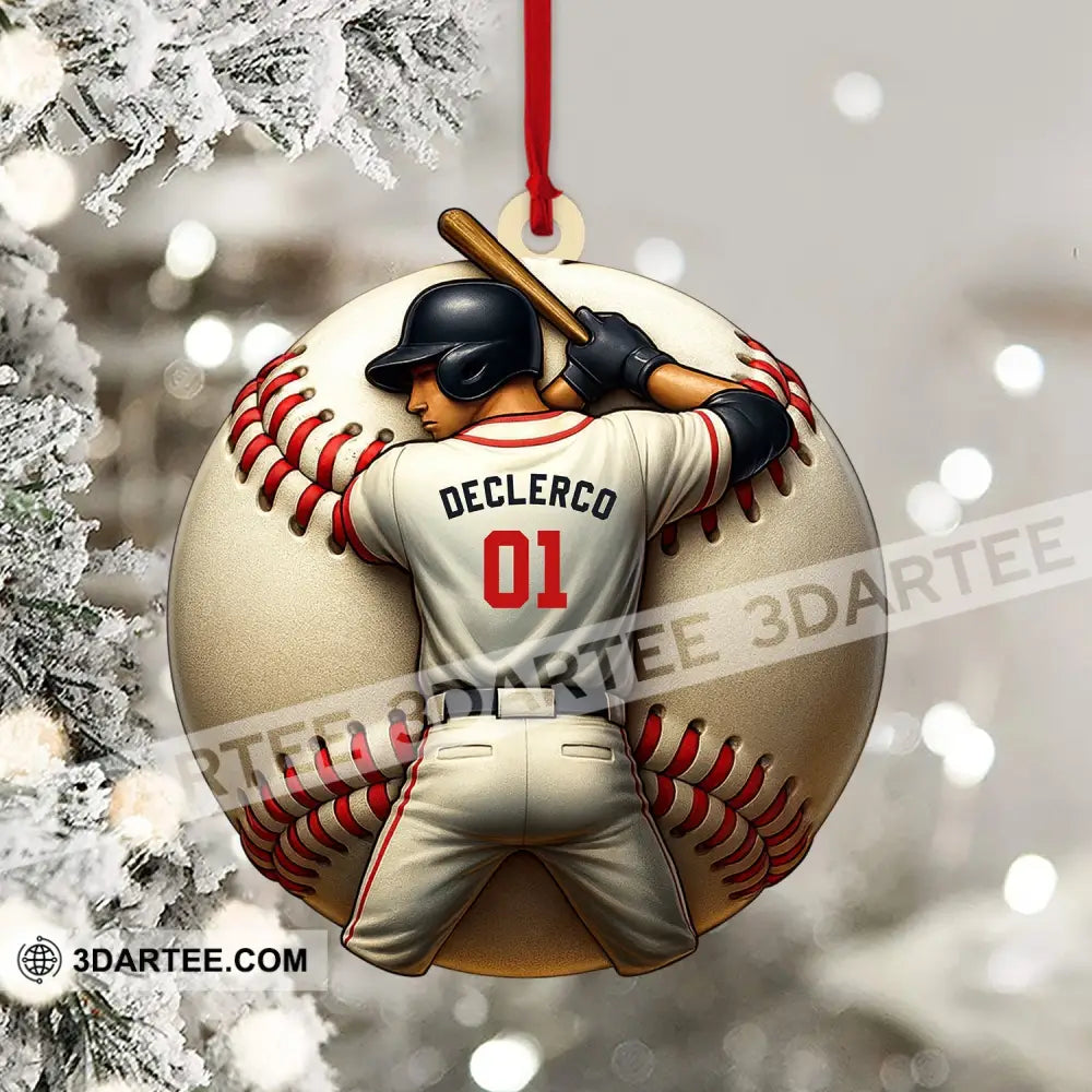 Baseball Christmas Home Decor Christmas Ornament Personalized Ornament Ornament