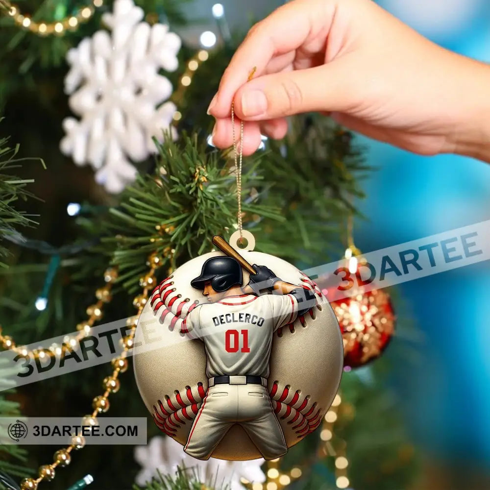 Baseball Christmas Home Decor Christmas Ornament Personalized Ornament Ornament