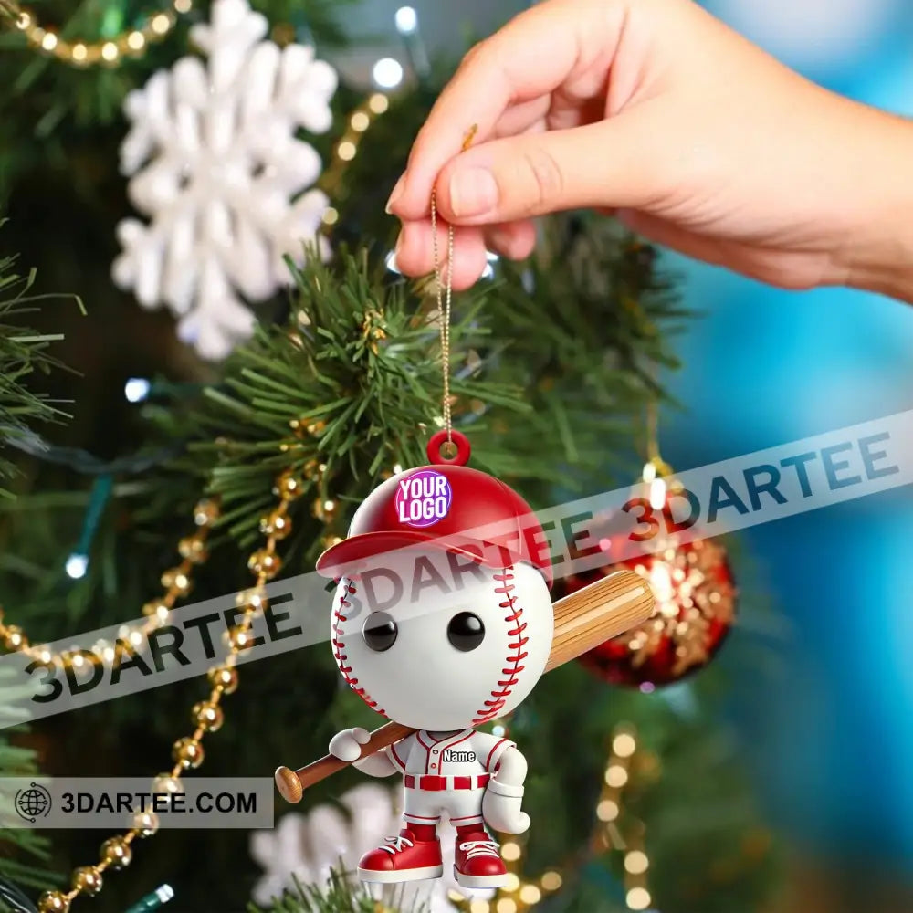 Baseball Christmas Ornament Personalized Ornament Ornament