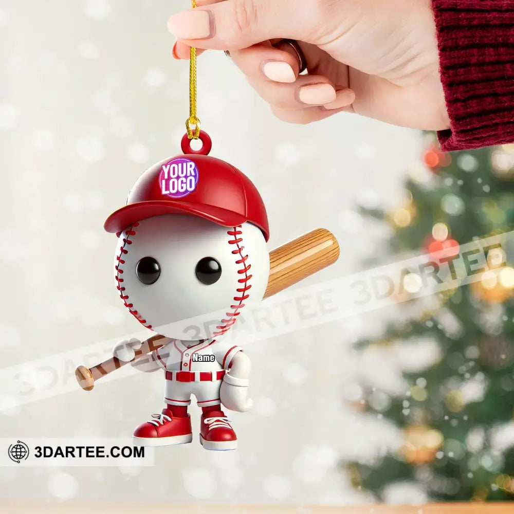 Baseball Christmas Ornament Personalized Ornament Ornament