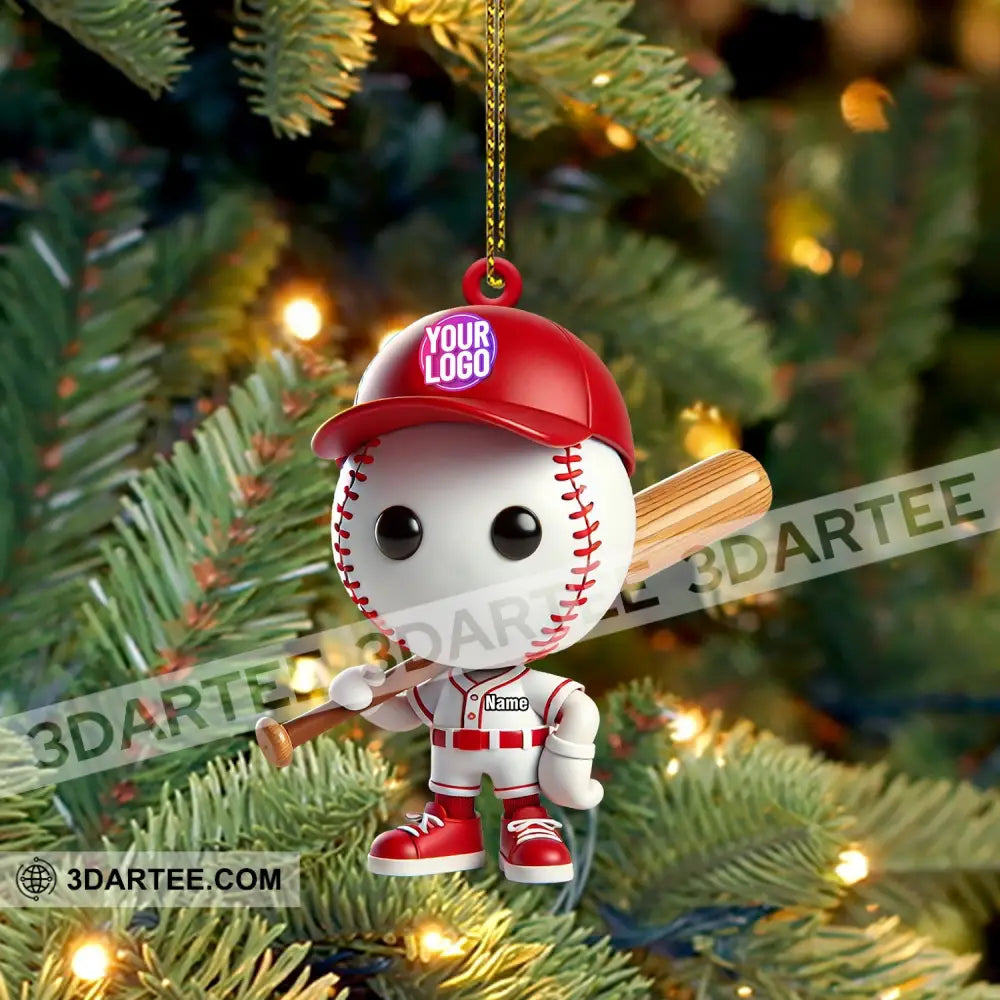 Baseball Christmas Ornament Personalized Ornament Ornament