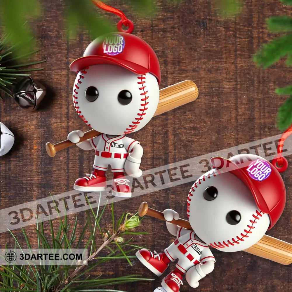 Baseball Christmas Ornament Personalized Ornament Ornament
