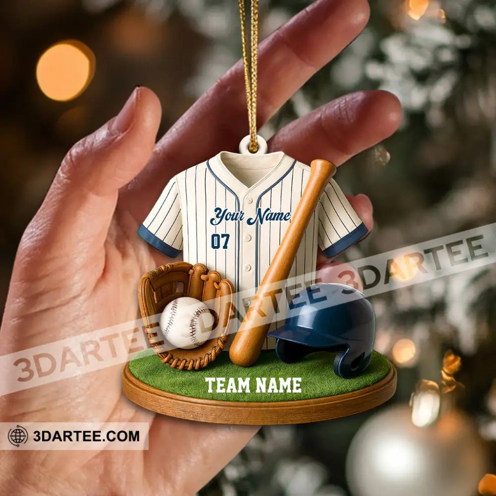 Baseball Home Decor Christmas Ornament Personalized Ornament Ornament