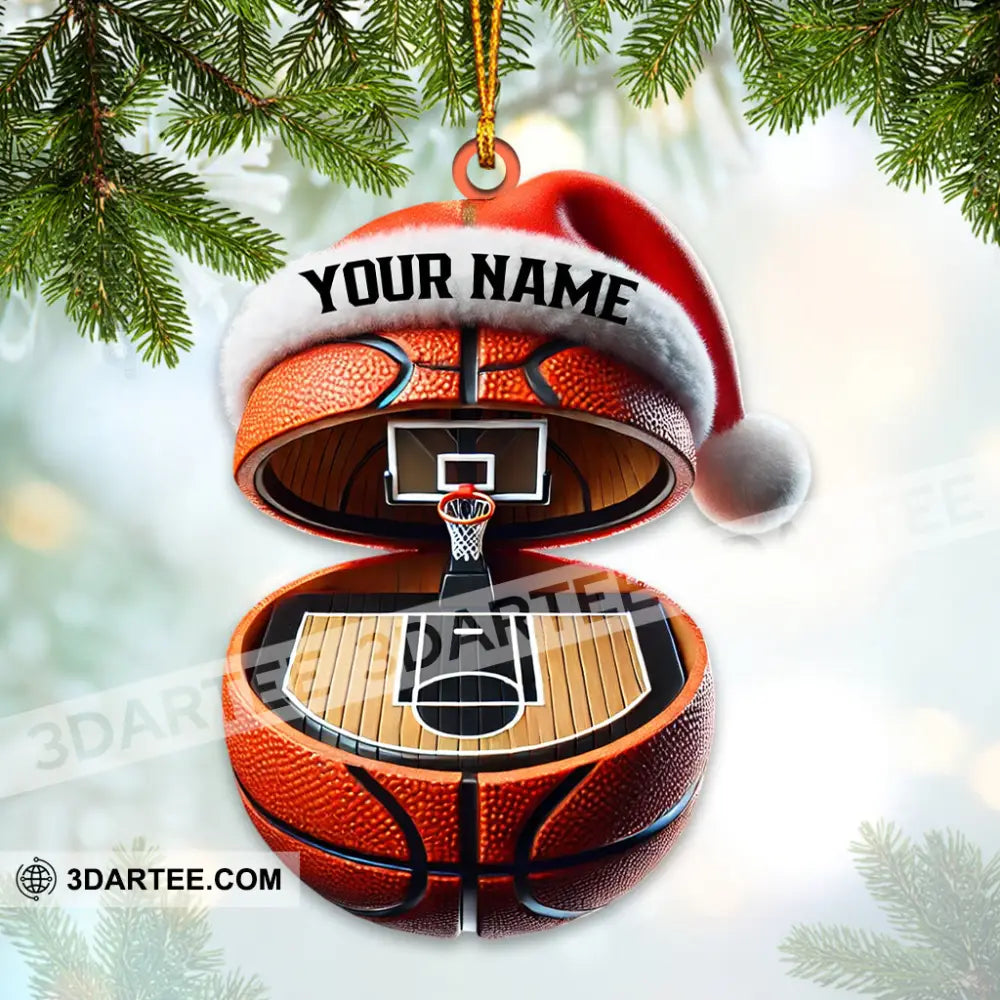Basketball Court Christmas Ornament Personalized Ornament Ornament