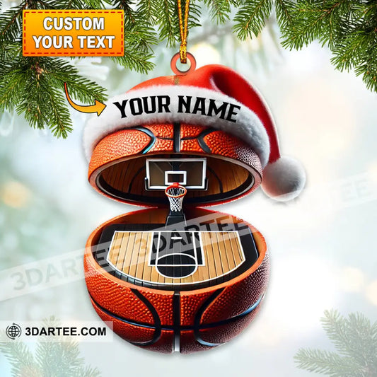 Basketball Court Christmas Ornament Personalized Ornament 3.54’’ / 1 Ornament Ornament