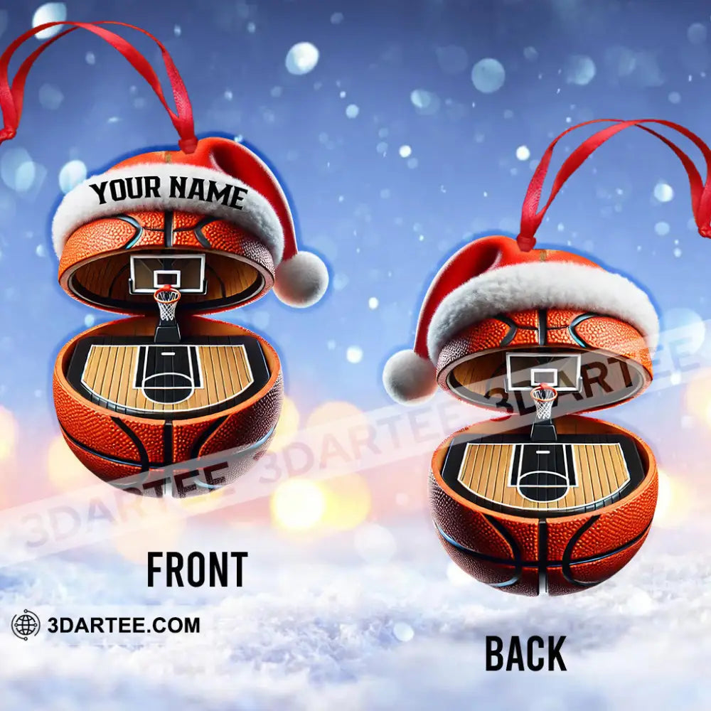 Basketball Court Christmas Ornament Personalized Ornament Ornament