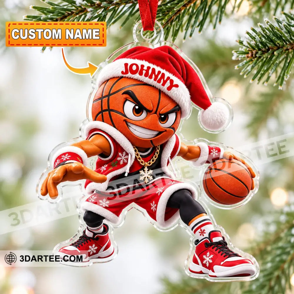 Basketball Home Decor Christmas Ornament Personalized Ornament - 3.54’’ / 1 Ornament - Ornament