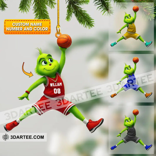 Basketball Home Decor Christmas Ornament Personalized Ornament 3.54’’ / 1 Ornament Ornament