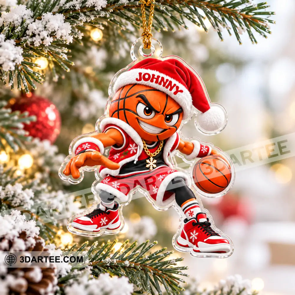 Basketball Home Decor Christmas Ornament Personalized Ornament - Ornament