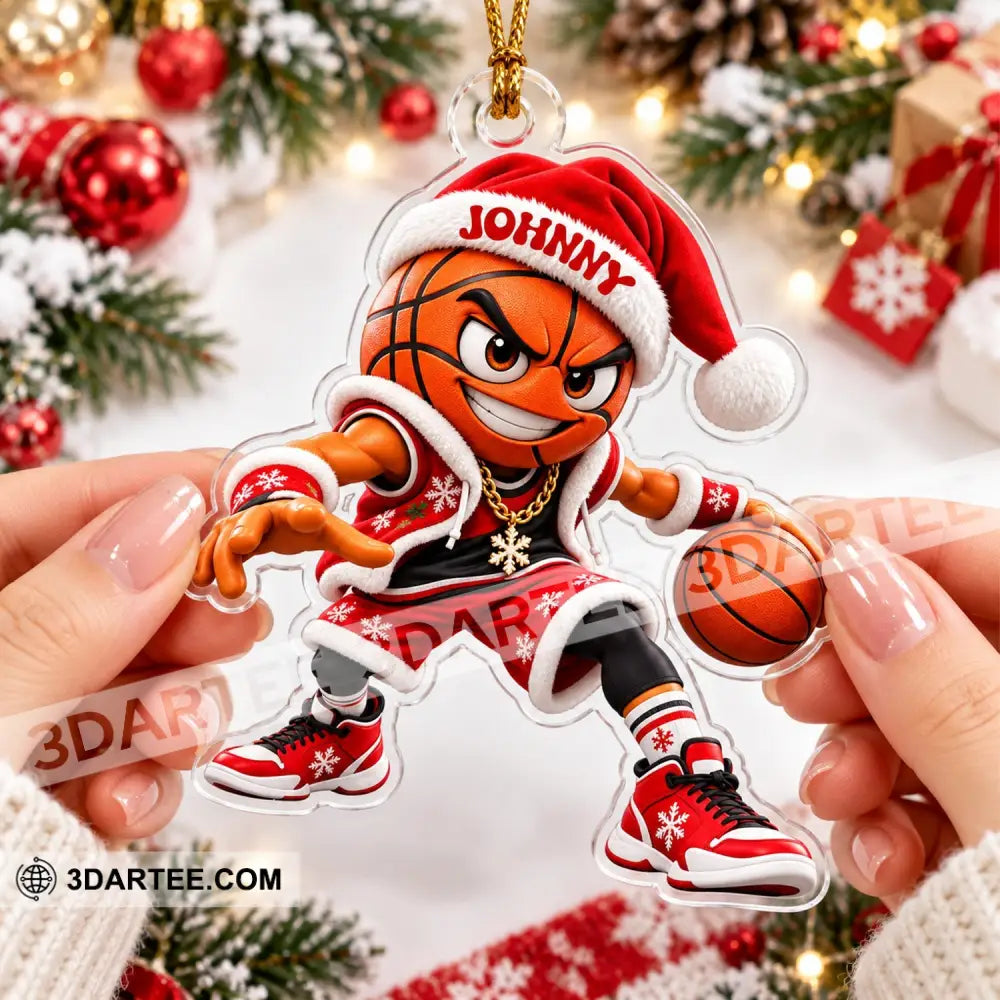 Basketball Home Decor Christmas Ornament Personalized Ornament - Ornament