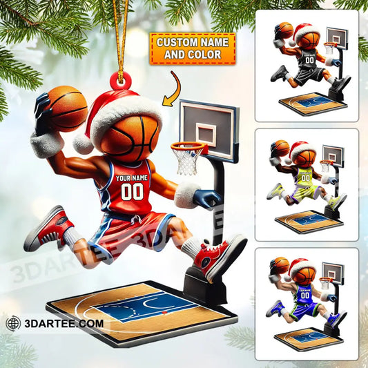 Basketball Player Christmas Ornament Personalized Ornament 3.54’’ / 1 Ornament Ornament