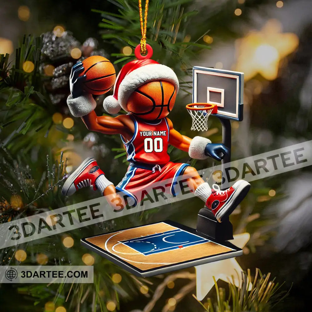 Basketball Player Christmas Ornament Personalized Ornament Ornament