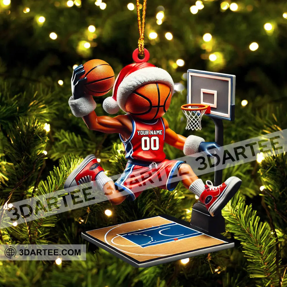 Basketball Player Christmas Ornament Personalized Ornament Ornament