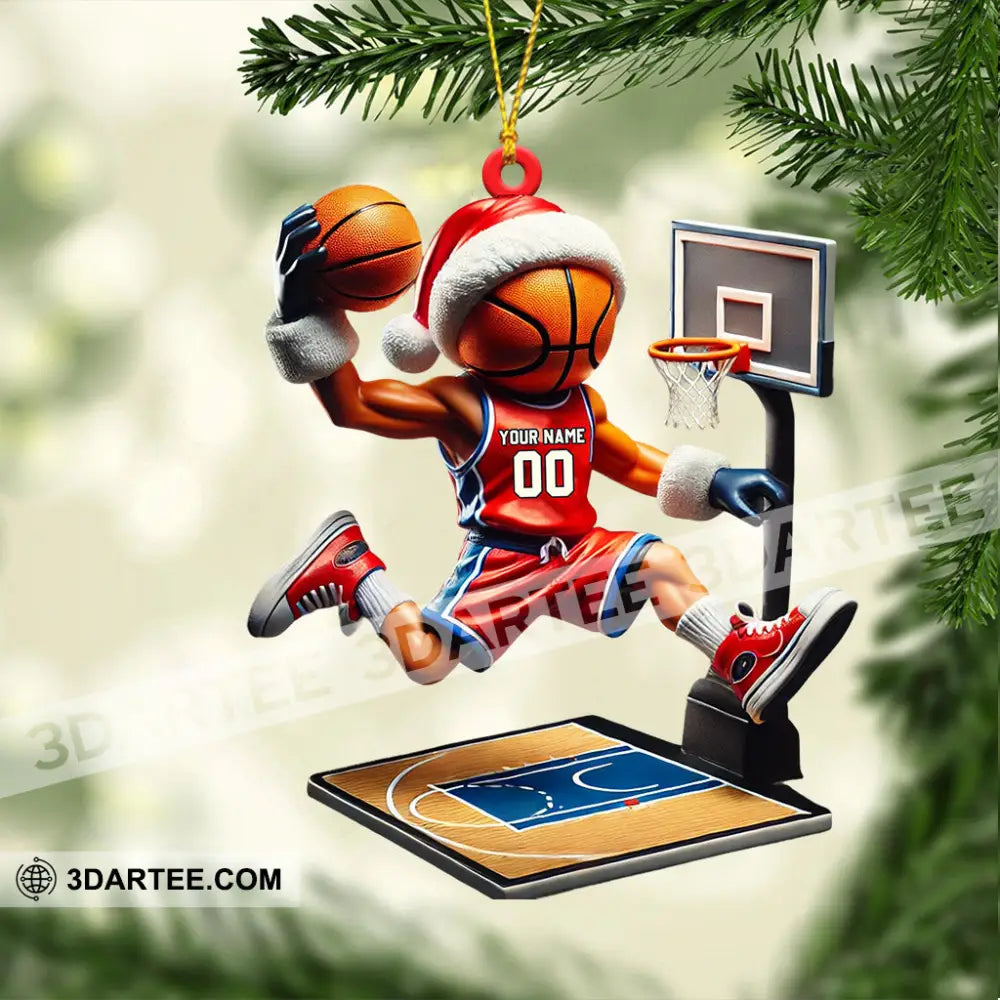 Basketball Player Christmas Ornament Personalized Ornament Ornament