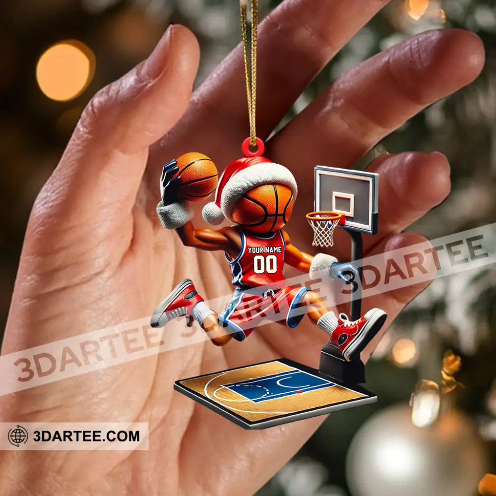 Basketball Player Christmas Ornament Personalized Ornament Ornament