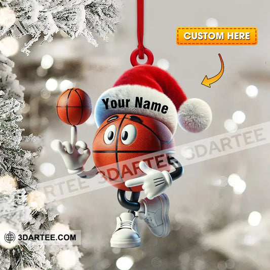 Basketball Playing Christmas Ornament Personalized Ornament 3.54’’ / 1 Ornament Ornament