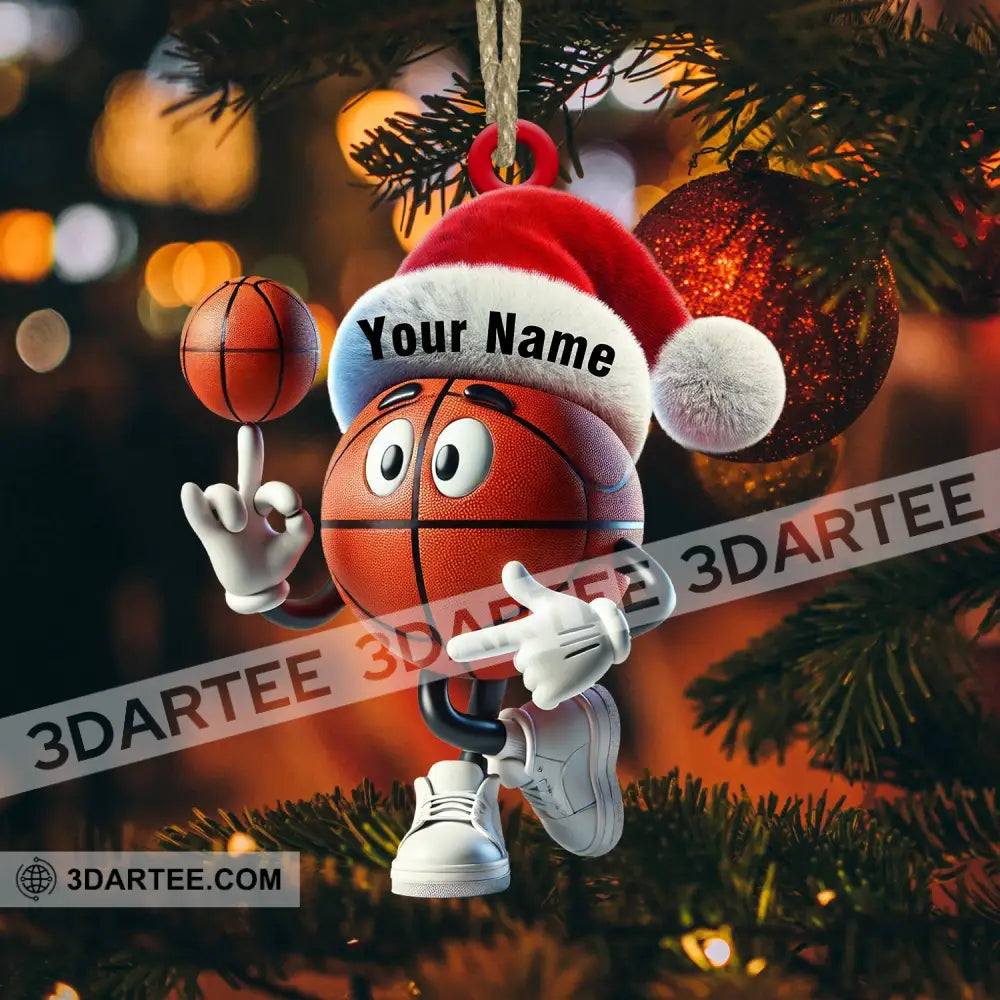 Basketball Playing Christmas Ornament Personalized Ornament Ornament