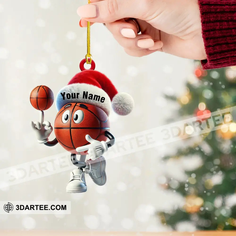 Basketball Playing Christmas Ornament Personalized Ornament Ornament