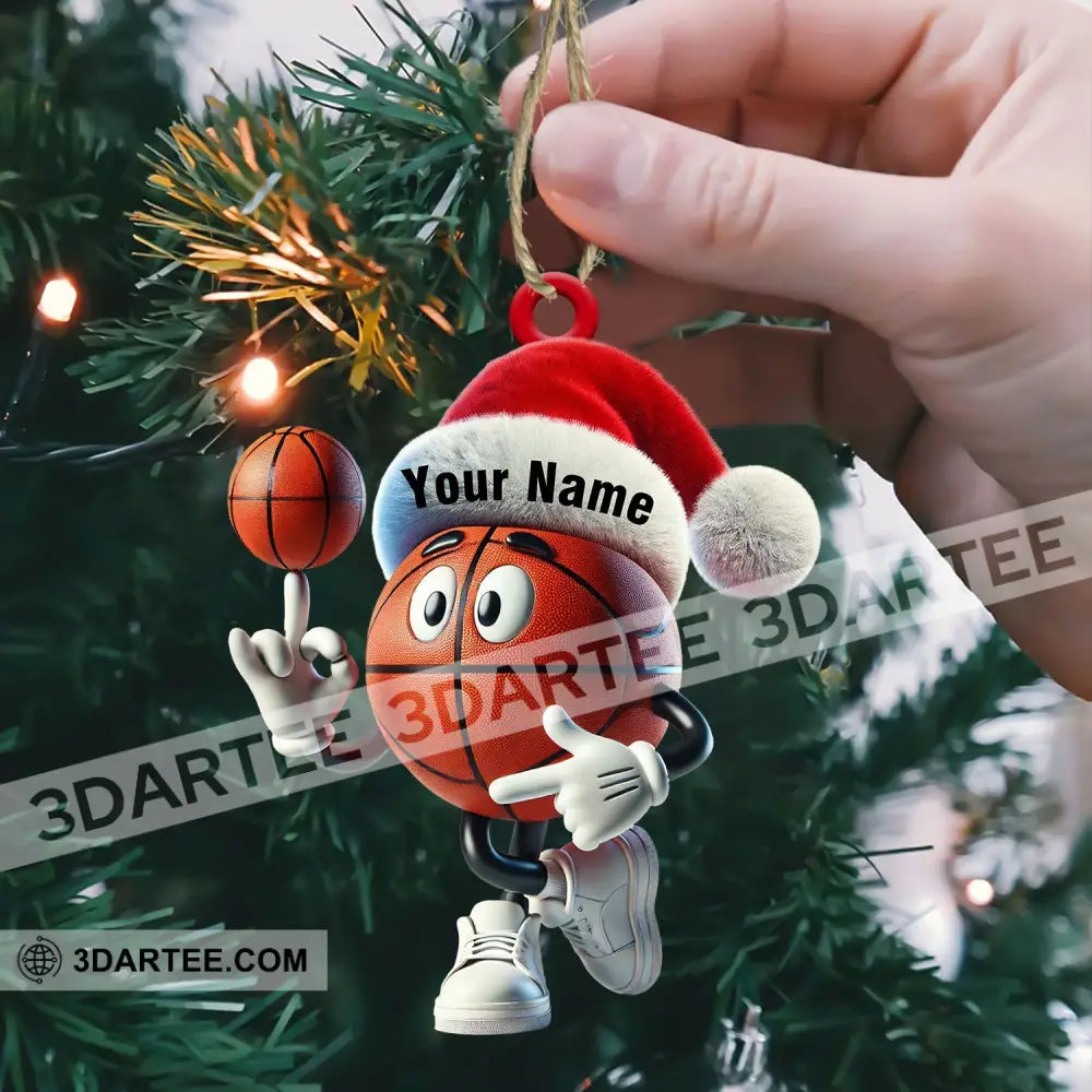 Basketball Playing Christmas Ornament Personalized Ornament Ornament