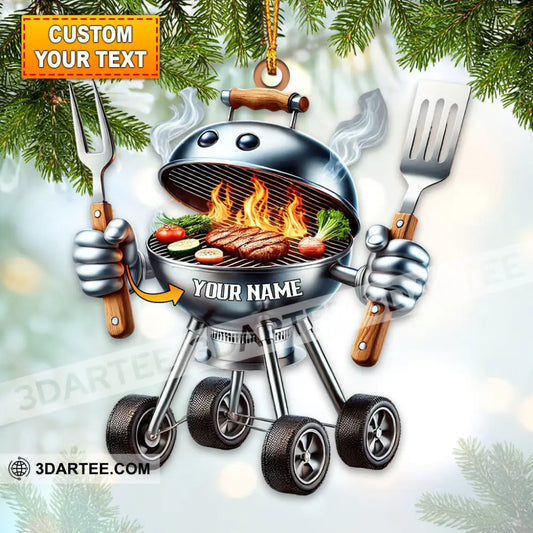 BBQ Grill Christmas Ornament Personalized Ornament 3.54’’ / 1 Ornament Ornament