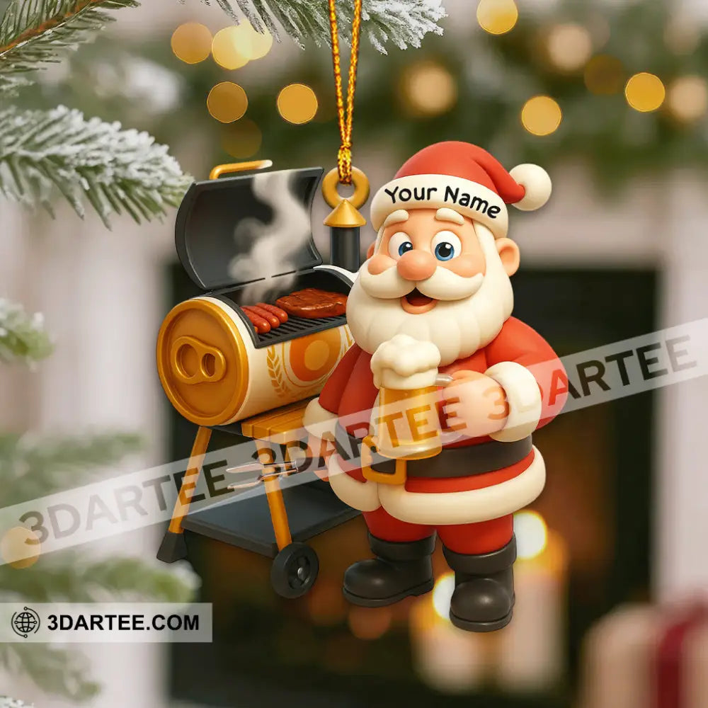 BBQ Santa Home Decor Christmas Ornament Personalized Ornament Ornament