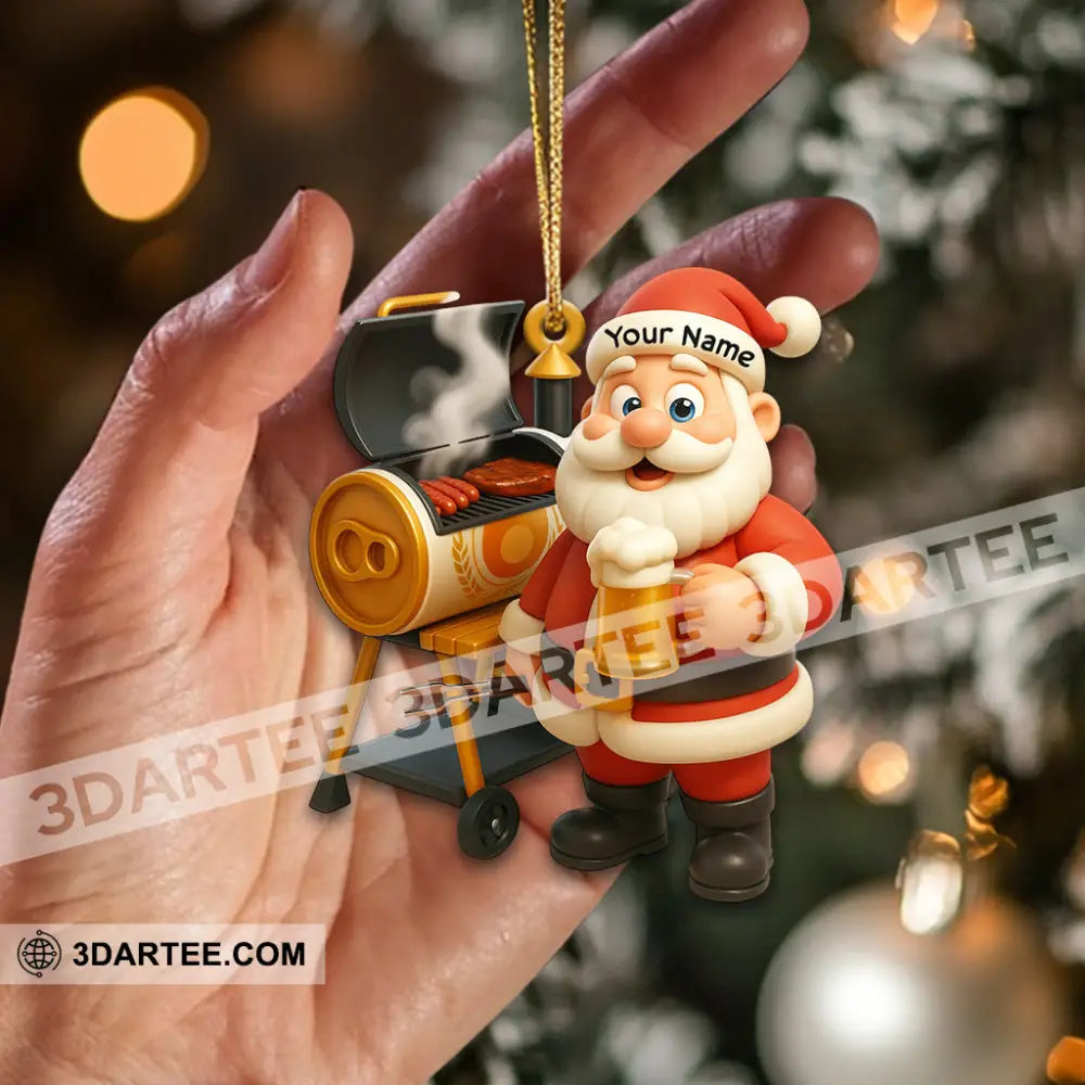 BBQ Santa Home Decor Christmas Ornament Personalized Ornament Ornament