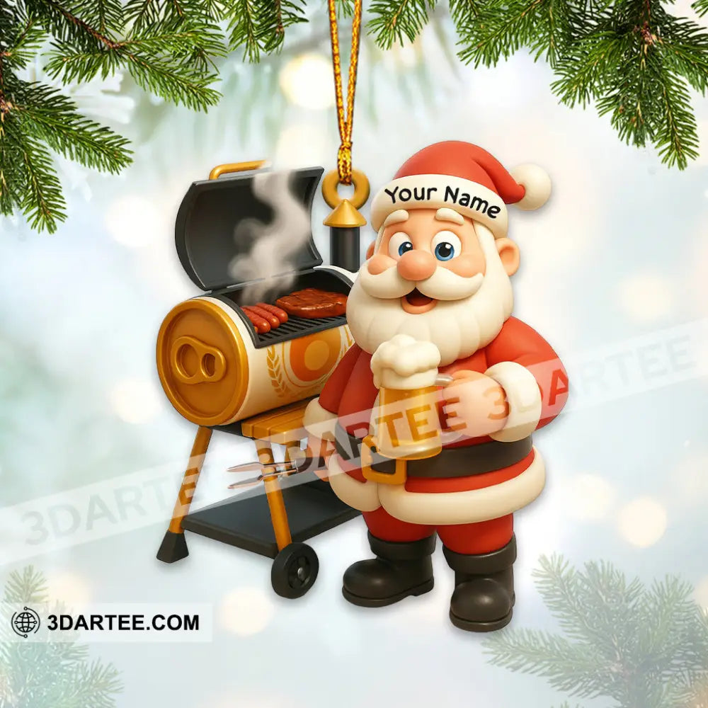 BBQ Santa Home Decor Christmas Ornament Personalized Ornament Ornament