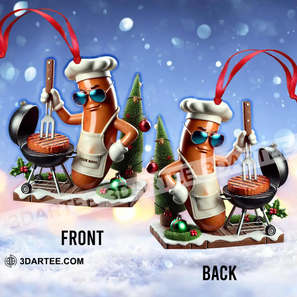 BBQ Sausage Christmas Ornament Personalized Ornament Ornament